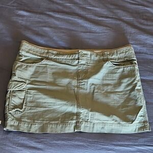 Joe Casual Olive Green Cargo Mini Skirt